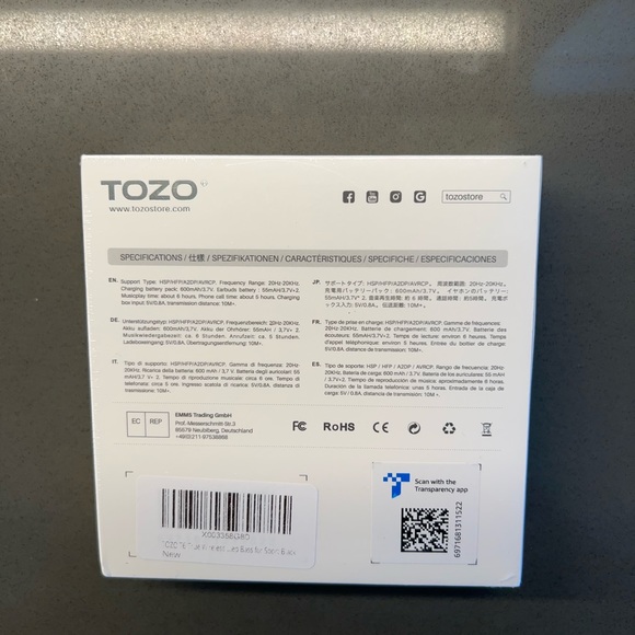 Tozo T6 wireless headphones - Picture 2 of 3